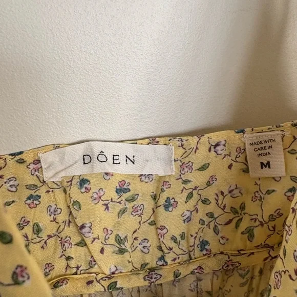 DOEN Irina Dress Moonflower Floral Print Yellow medium - Picture 9 of 9